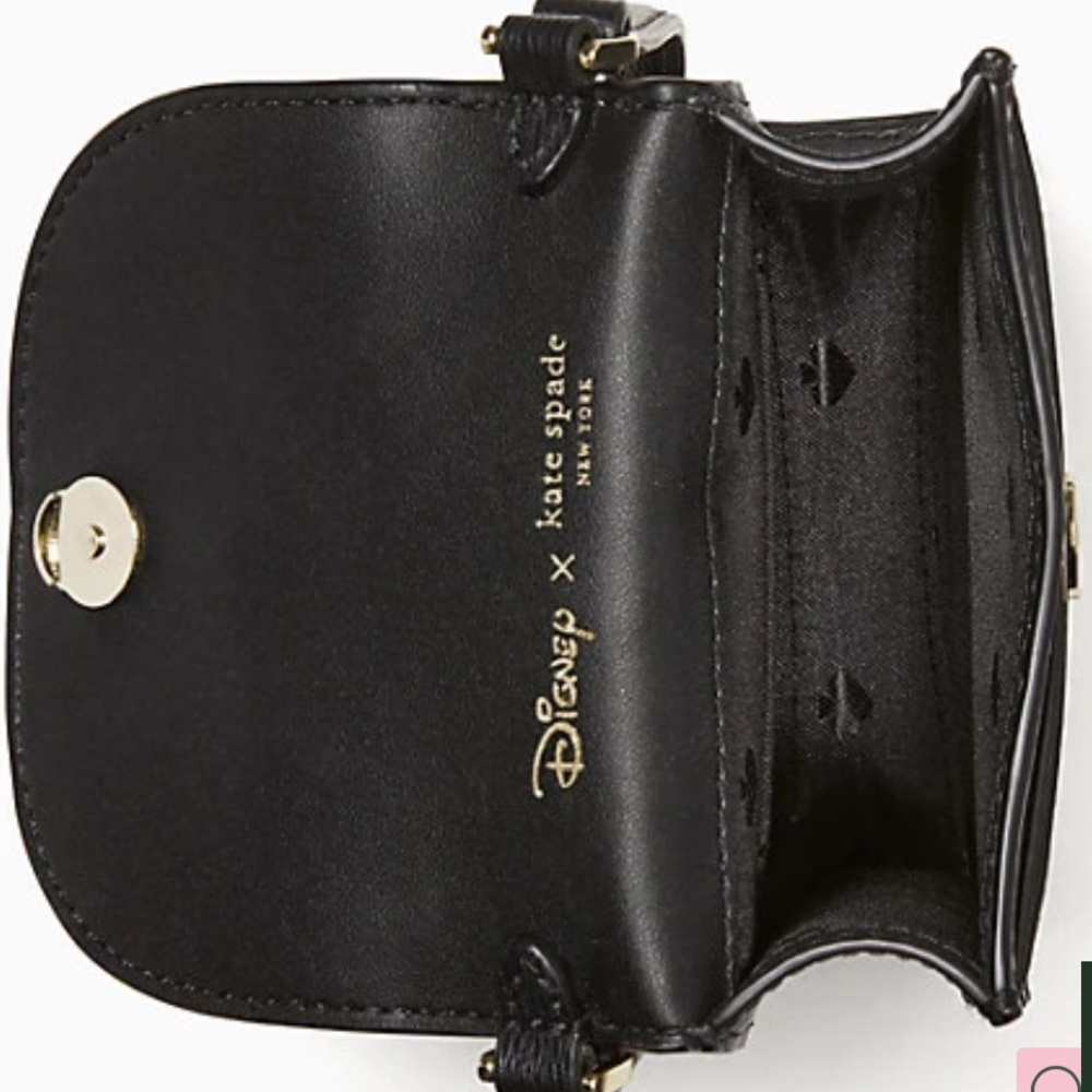 Kate Spade Minnie Mouse Disney N/S Phone Crossbody Bag Purse Black White - Picture 11 of 11